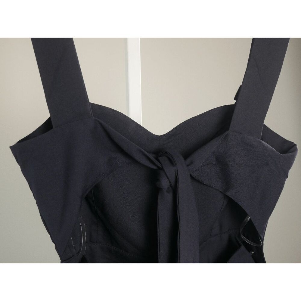 Unique Vintage Heat Wave Romper | L | Navy | Tie Back | Side Buttons | Retro - Picture 4 of 7